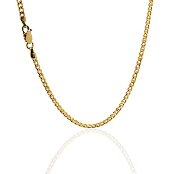 NWT Adelaide Curb Chain (2.8mm) // 14kt Italian Gold Vermeil (16" Length) - Picture 1 of 3